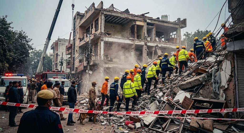 satya niketan building collapse